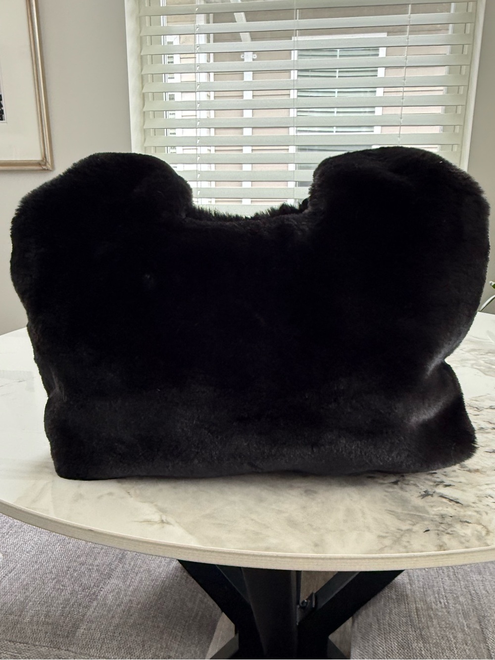 Do everything in love Black Plush Faux small bag